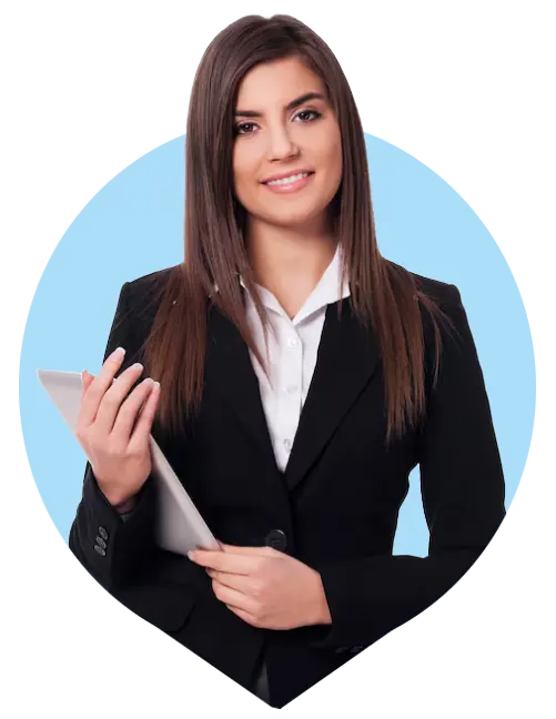 Mujer asistente administrativo remoto