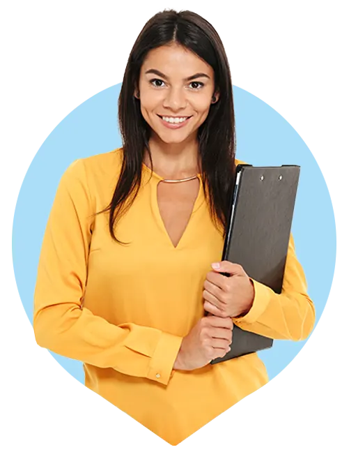 Mujer asistente virtual remoto