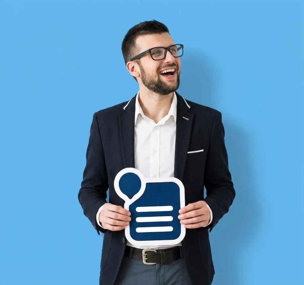 hombre atención al cliente remoto