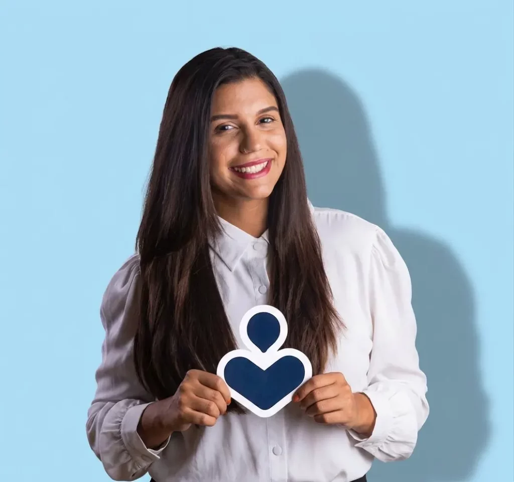Mujer atención al cliente remoto