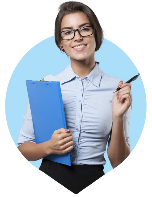 Mujer atención al cliente remoto